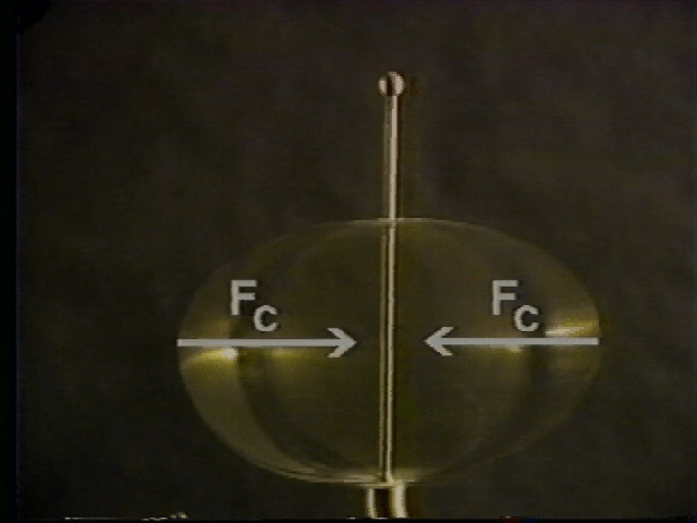 Circular Motion: Centrifugal Effects on a Rotating Sphere
